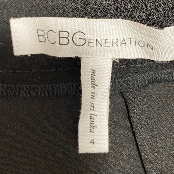 BCBGeneration Womens Black Ruffle A-Line Mini Skirt Size 4 Career Office - Picture 5 of 7